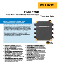 Thumbnail of document Data Sheet - 1760 Three-Phase Power Quality Recorder Topas
